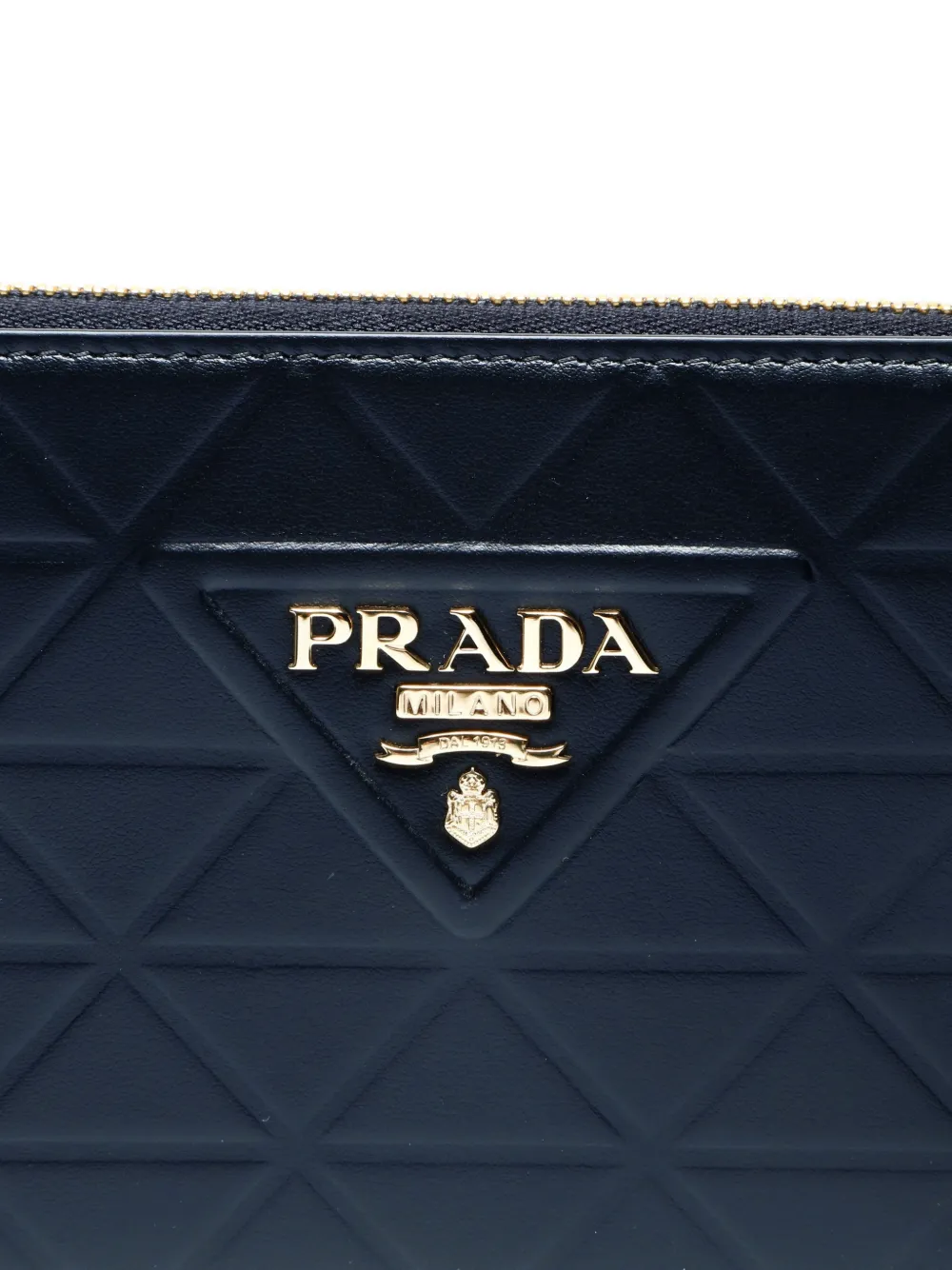 Pre-owned Prada 三角形logo拉链钱包（2020-2025年典藏款） In Black