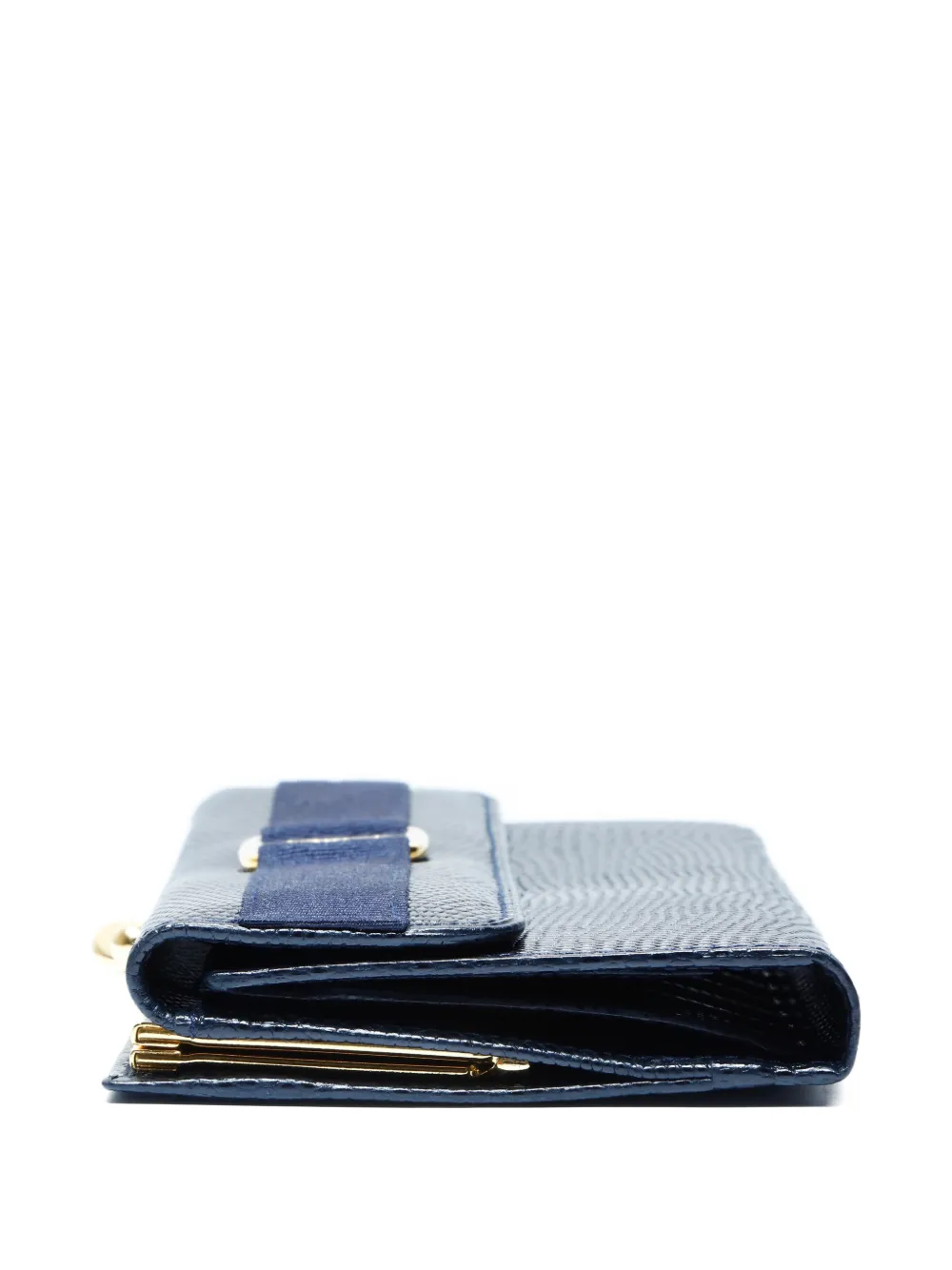 Pre-owned Ferragamo 1990-2000s Vara Leather Wallet In Blue