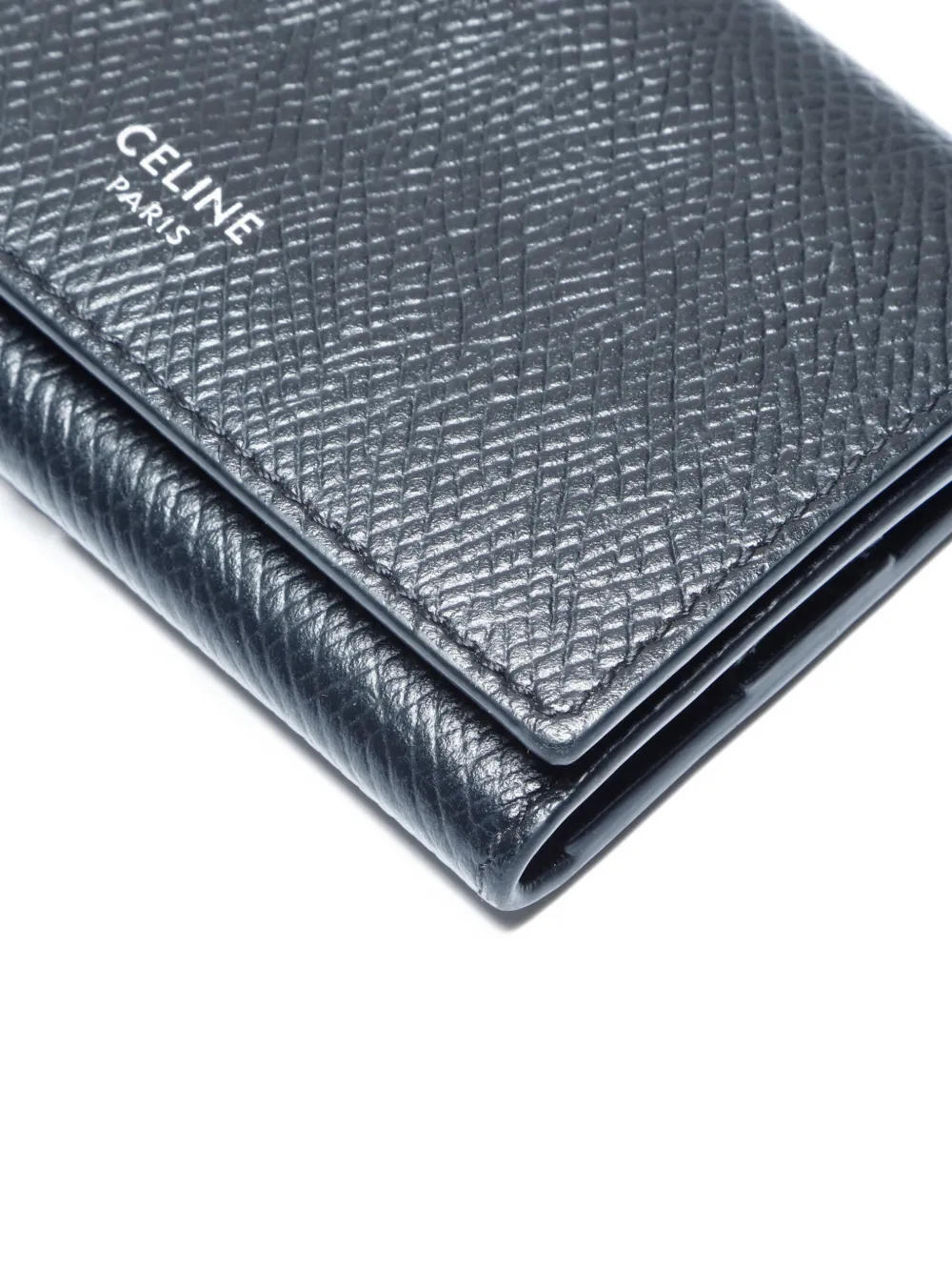 Pre-owned Celine 2020-2025 Leather 6 Key Holder In Black