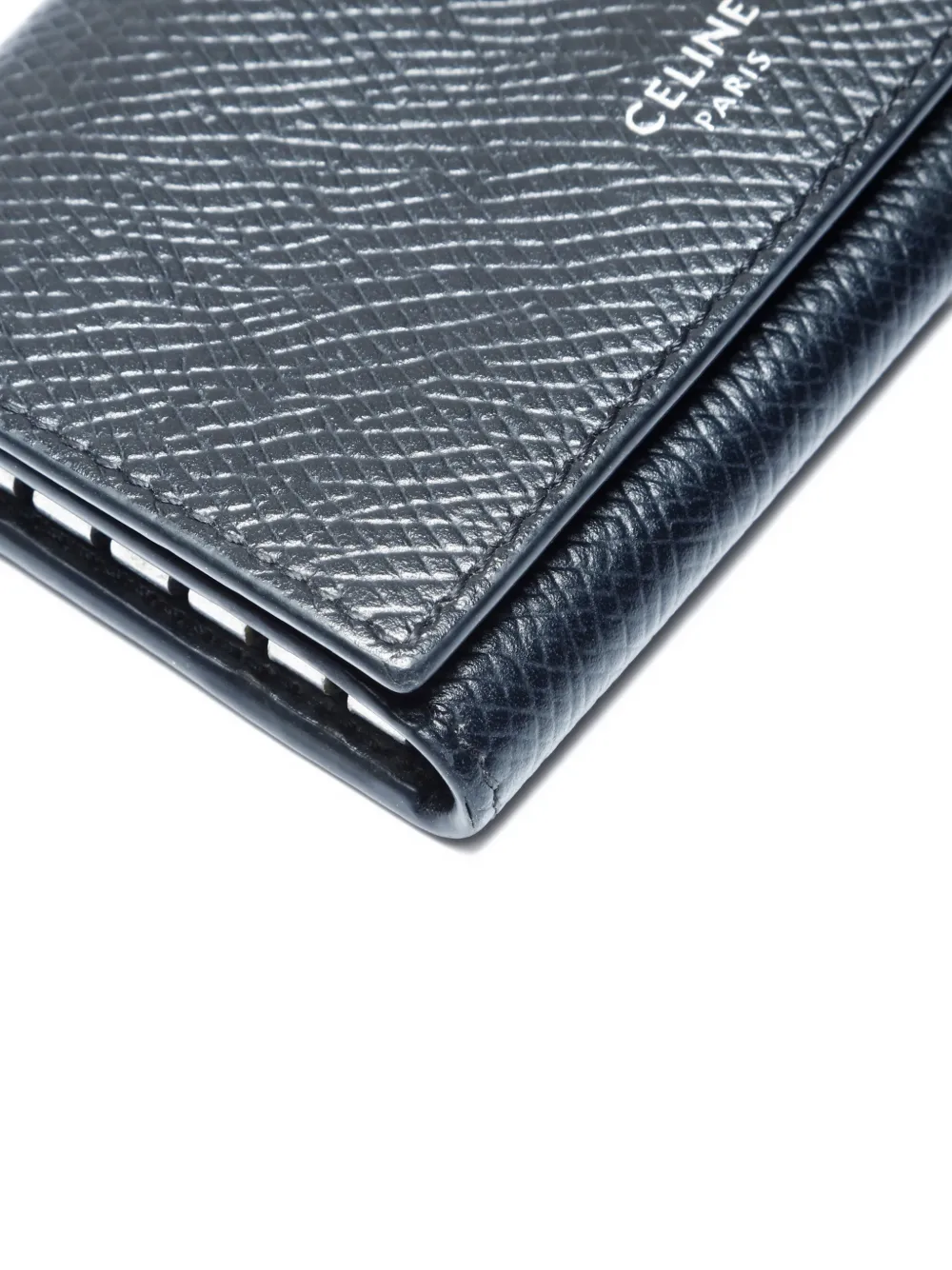 Pre-owned Celine 2020-2025 Leather 6 Key Holder In Black