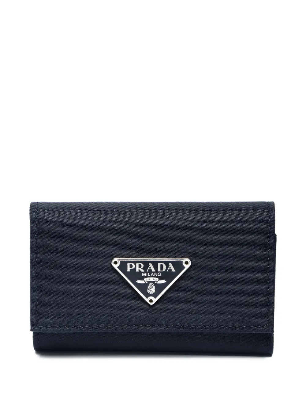 Prada Pre-Owned 2000s triangle-logo key holder | Black | Image 1