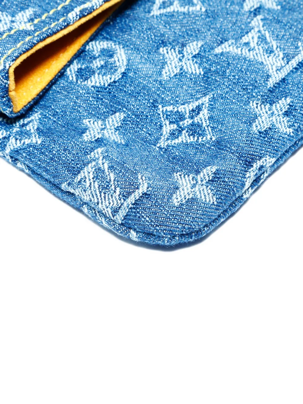 LOUIS VUITTON Pre-owned 2006 Monogram Denim Clutch In Blue