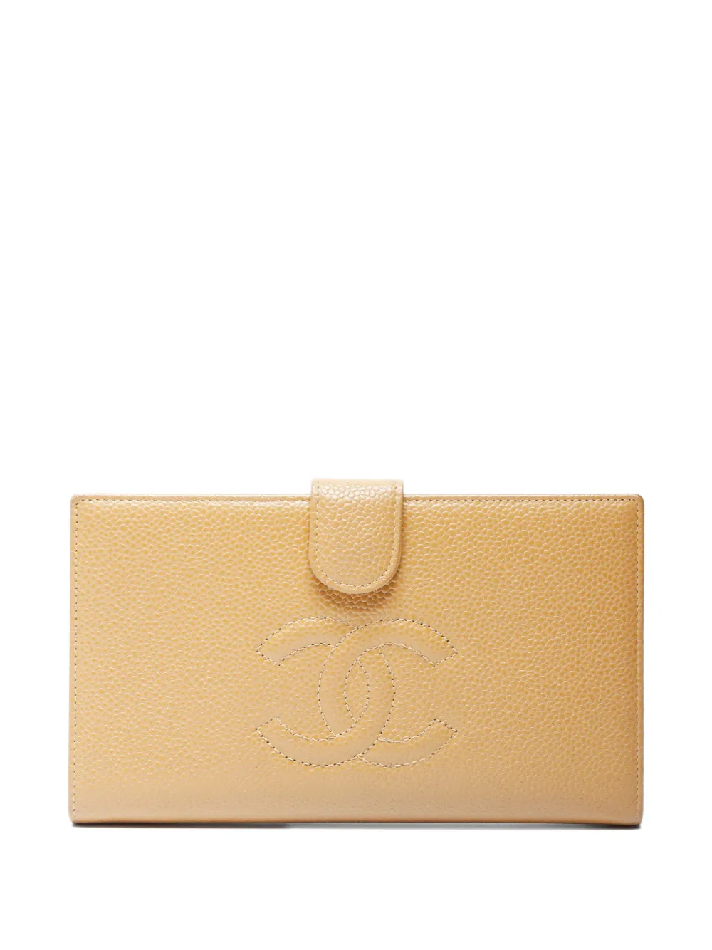CHANEL Pre-Owned  2003-2004 No. 8 Coco Mark leather wallet | Neutrals | Image 1