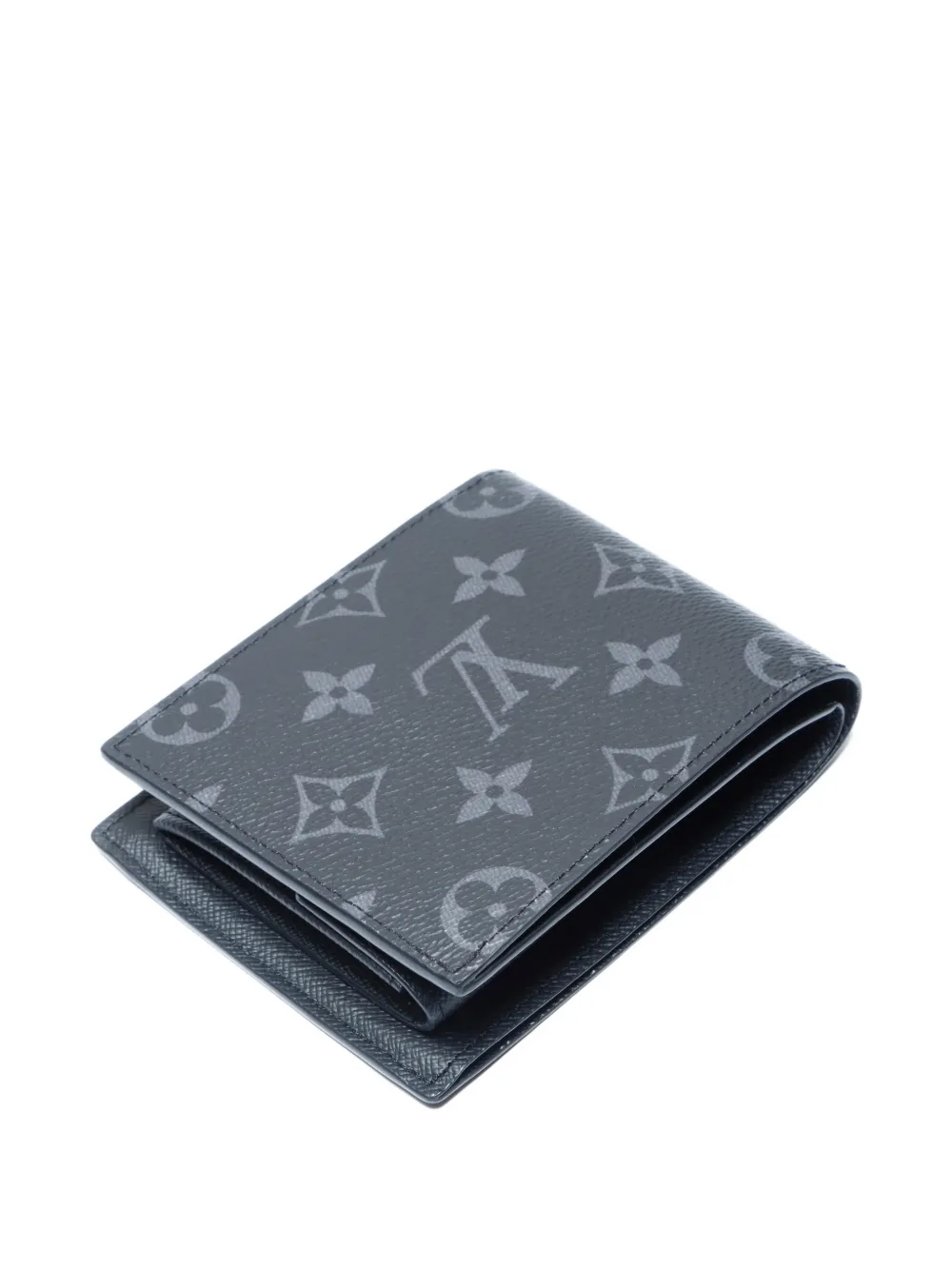 LOUIS VUITTON Pre-owned 2021-2025 Marco Nm Monogram Eclipse Wallet In Black