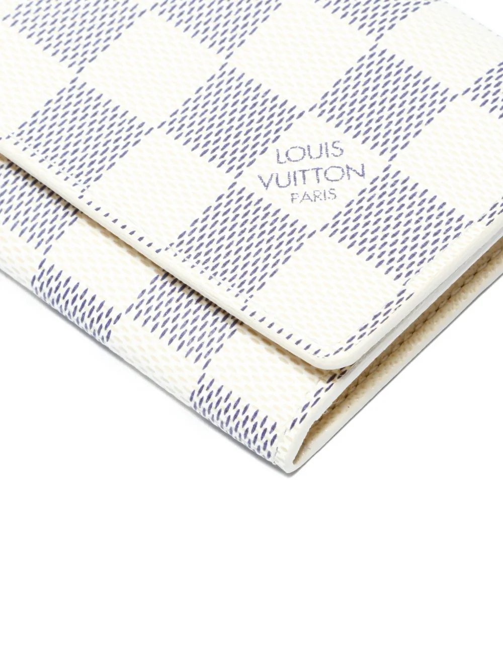 LOUIS VUITTON Pre-owned 2007 Damier Azur Canvas Wallet In White