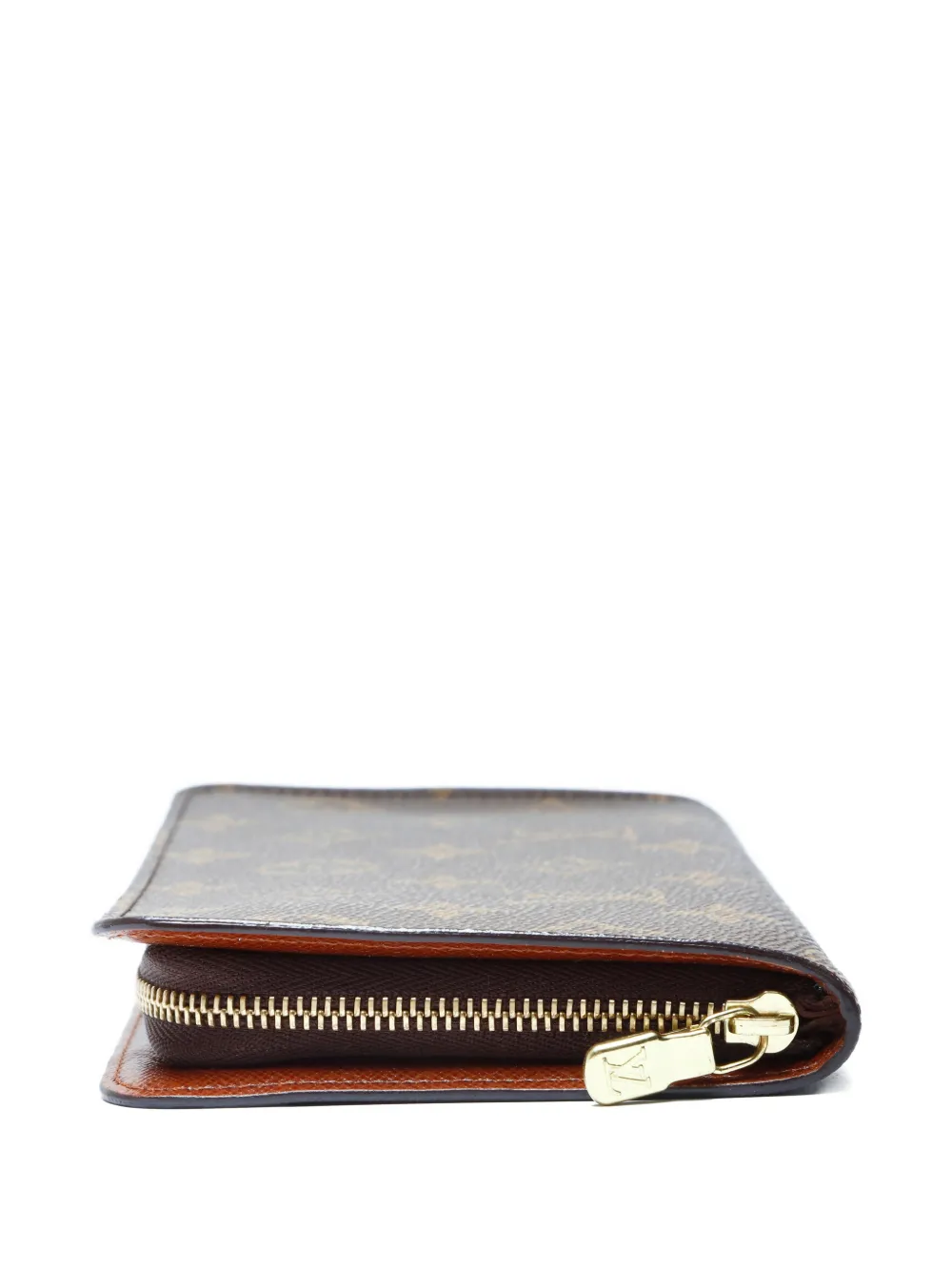 LOUIS VUITTON Pre-owned 2002 Monogram Canvas Zip Wallet In Brown