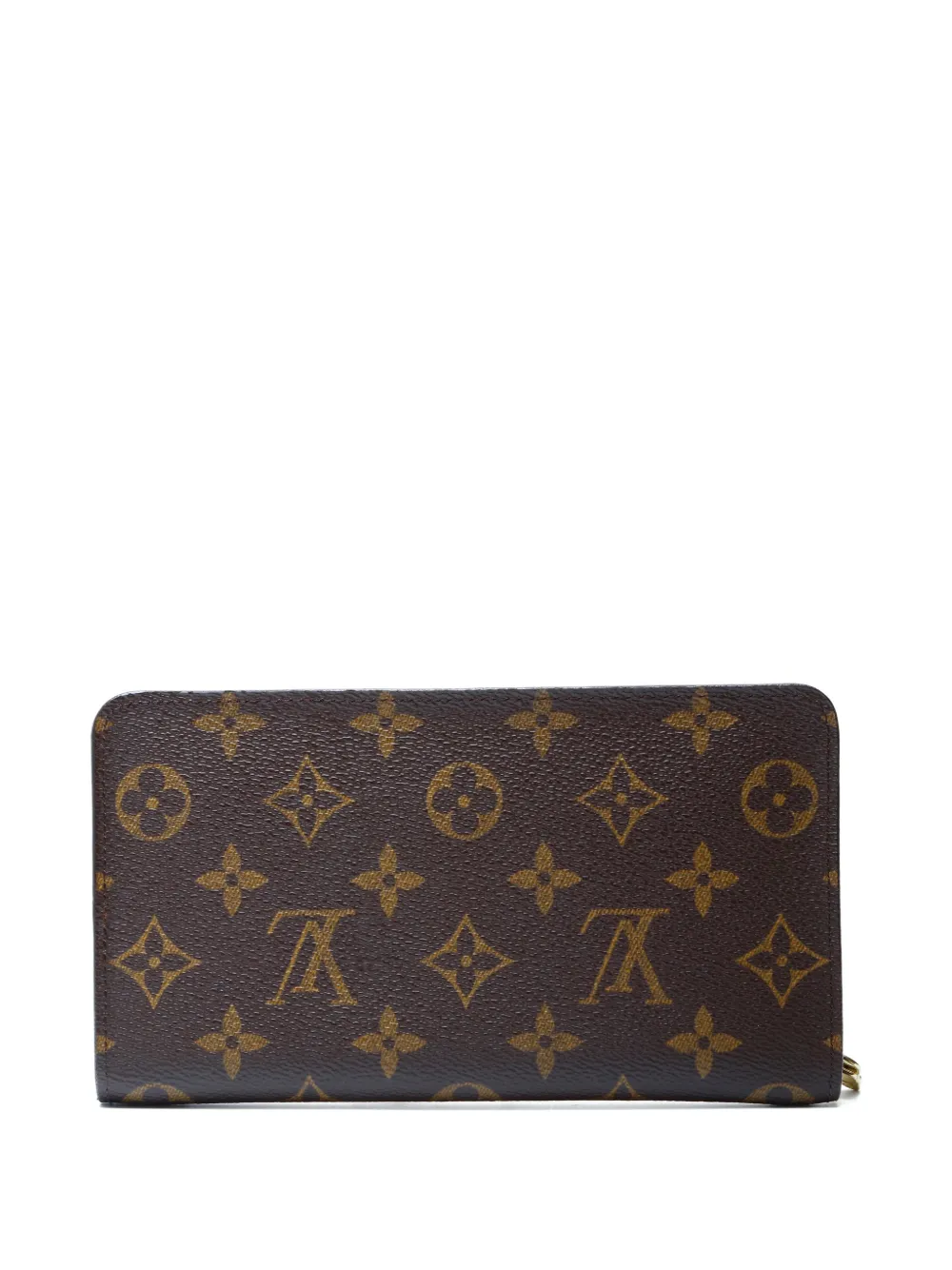 LOUIS VUITTON Pre-owned 2002 Monogram Canvas Zip Wallet In Brown
