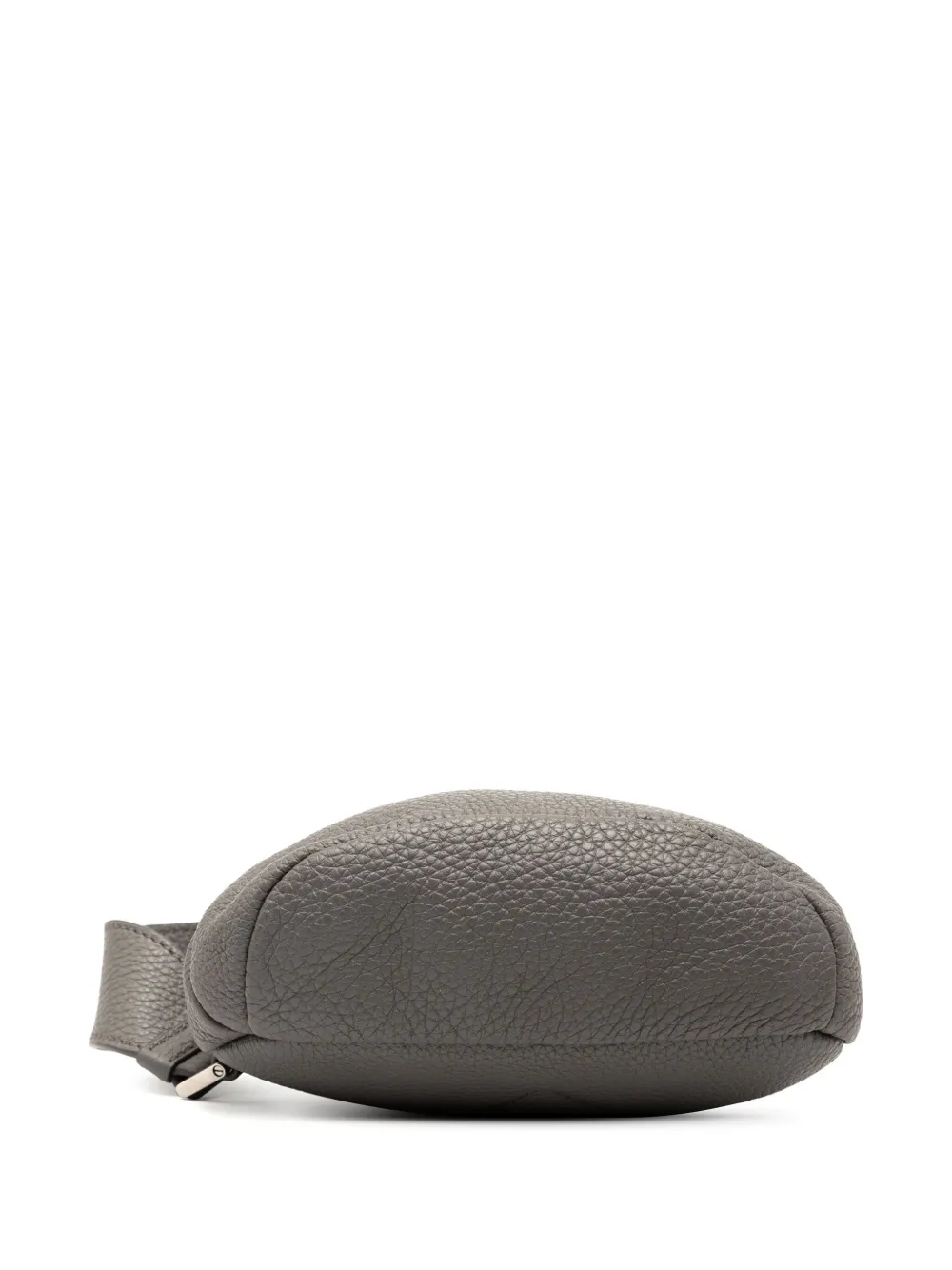 Pre-owned Prada 2000-2025 Vitello Daino Logo Embossed Sling Bag Crossbody Bag In Gray