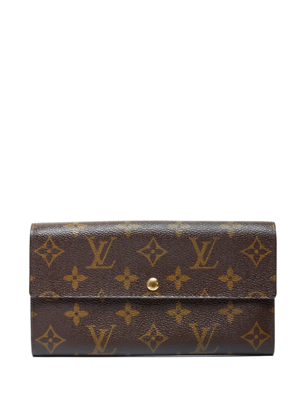 Pre-owned Louis Vuitton 2005 Sarah Monogram Wallet In Brown