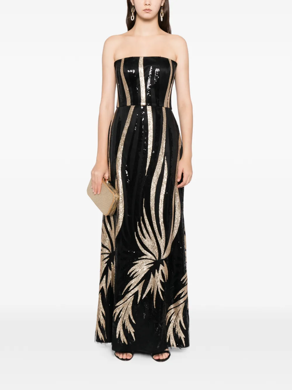 BLAKLACE Jurk verfraaid met kralen - Zwart