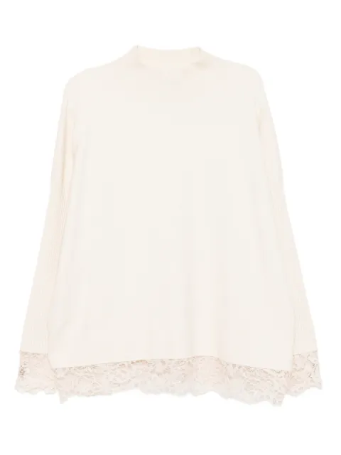 BLAKLACE lace trim top