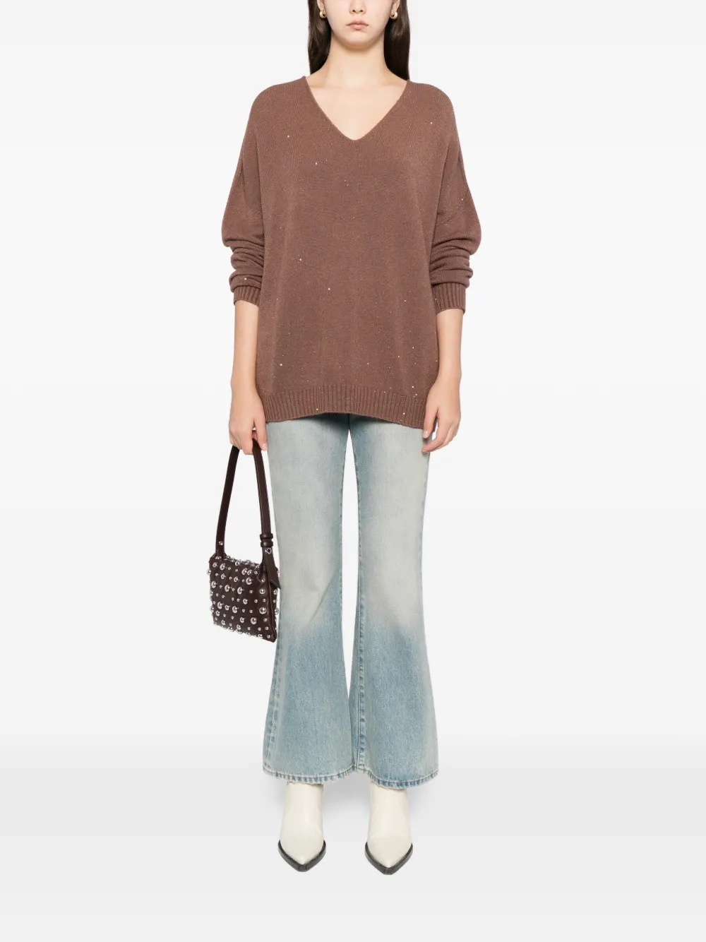 BLAKLACE haut à col v | Hauts en maille | Image 2