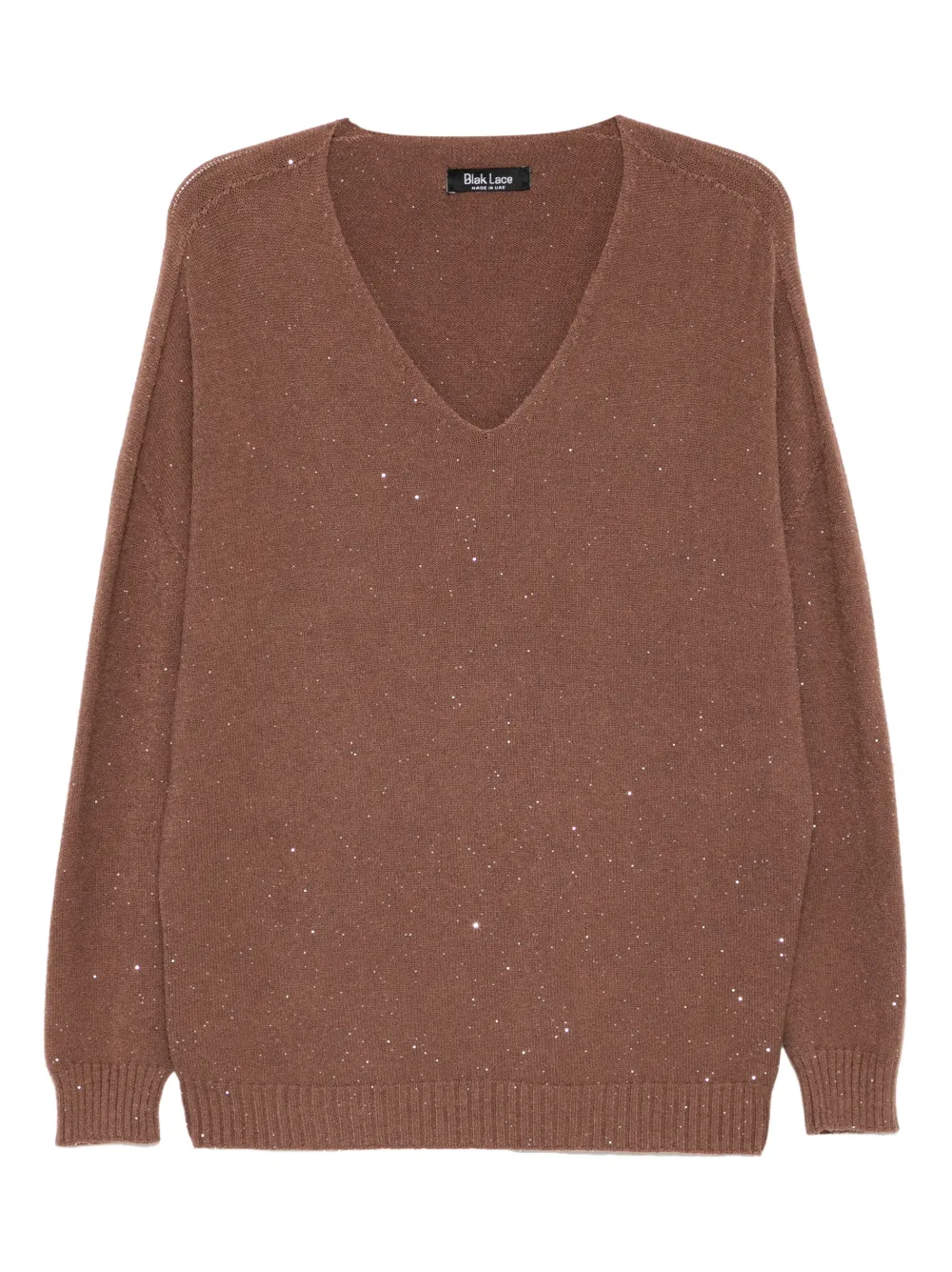 Blaklace V-neck Embellished Top In Brown