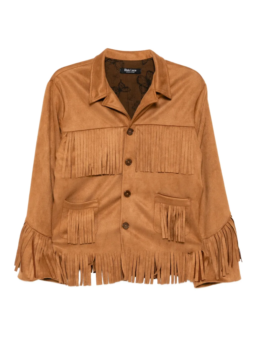 BLAKLACE fringe pockets jacket | Brown | Image 1