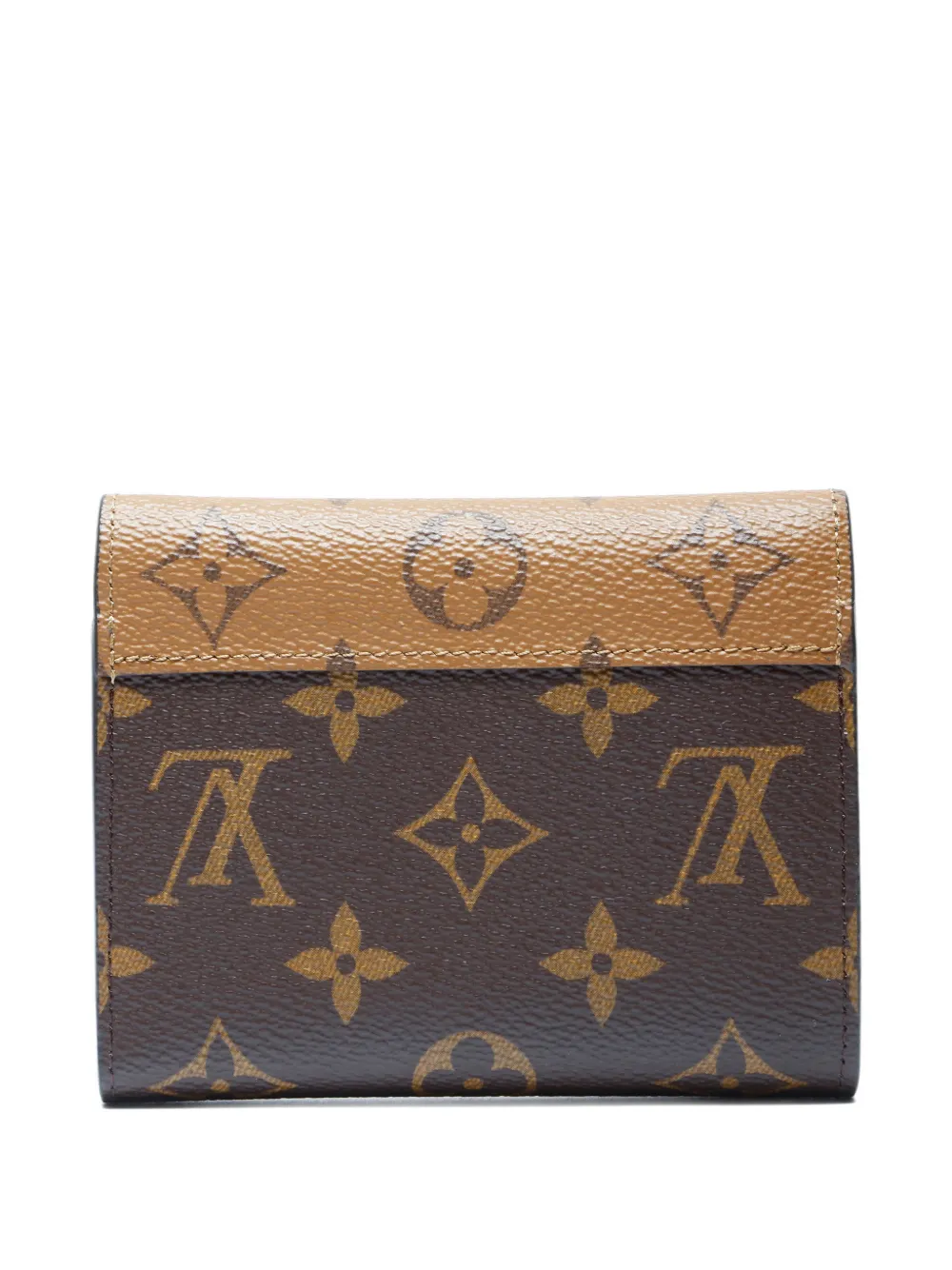 Pre-owned Louis Vuitton 2021-2025 Victorine Monogram Reverse Wallet In Brown