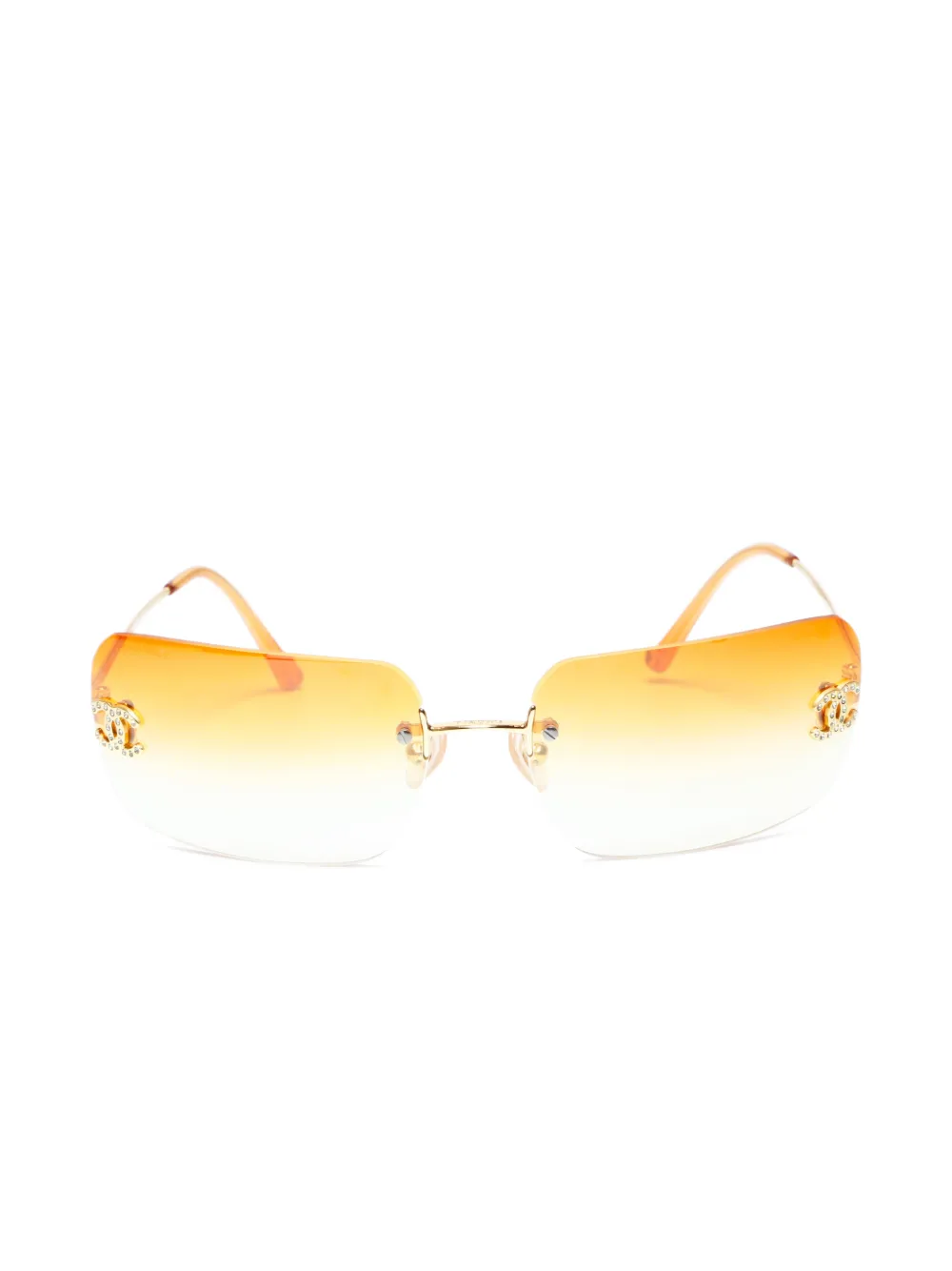 CHANEL Pre-Owned 2000s Coco Mark sunglasses | Orange | Image 1