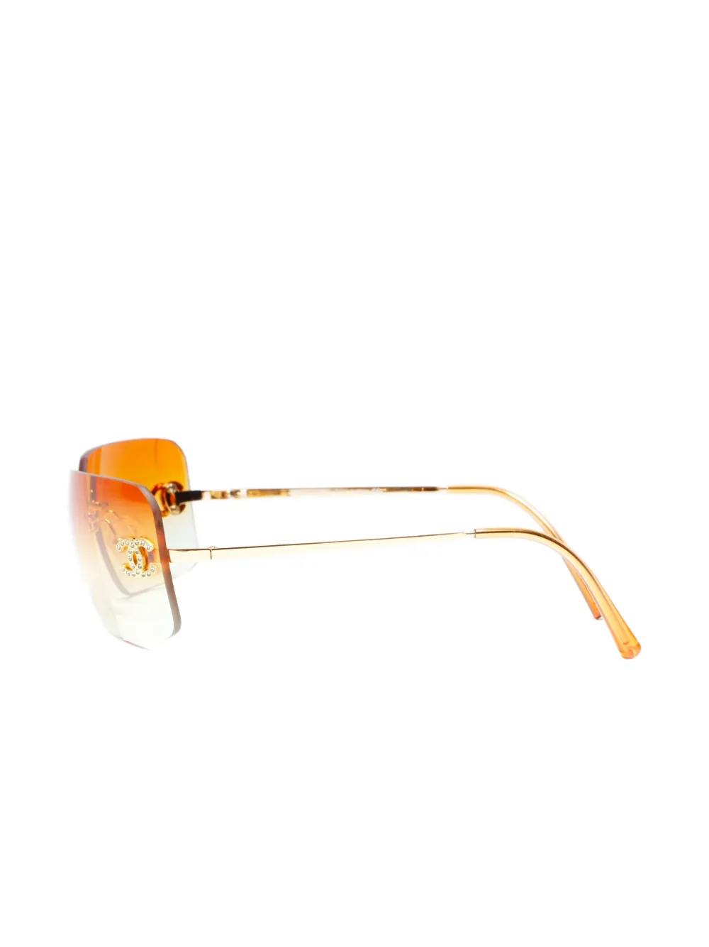 CHANEL Pre-owned 2000s Coco Mark Sunglasses In Orange