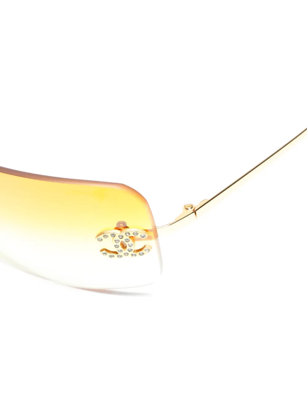 CHANEL Pre-owned 2000s Coco Mark Sunglasses In Orange