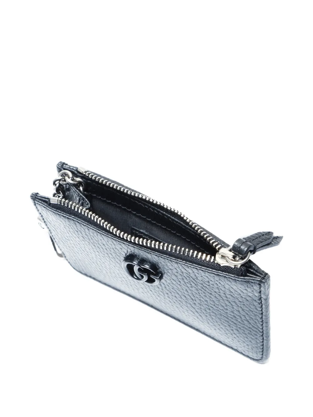 GUCCI Pre-owned 2020-2025 Gg Marmont Zip Coin Holder In Black