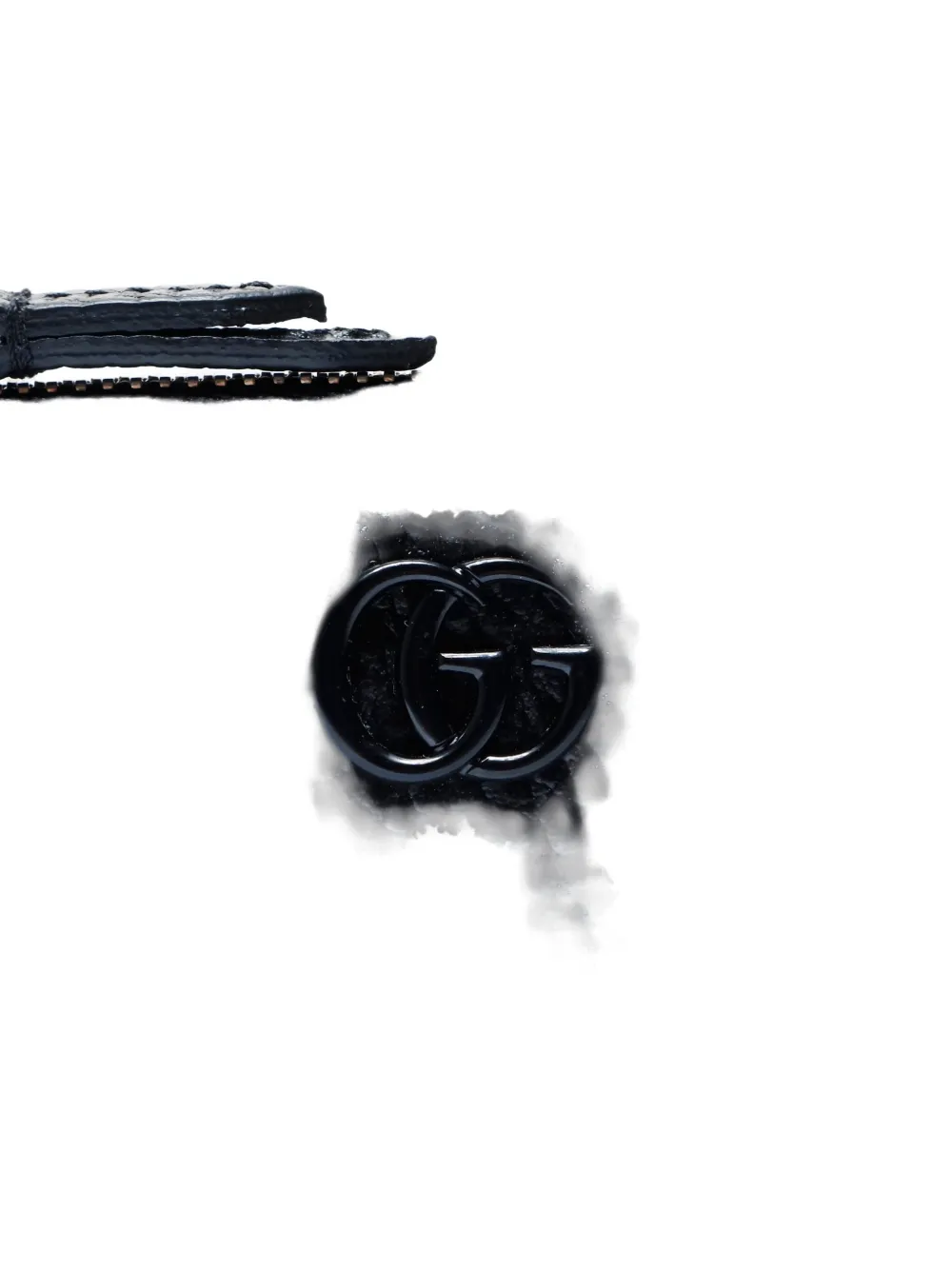 GUCCI Pre-owned 2020-2025 Gg Marmont Zip Coin Holder In Black