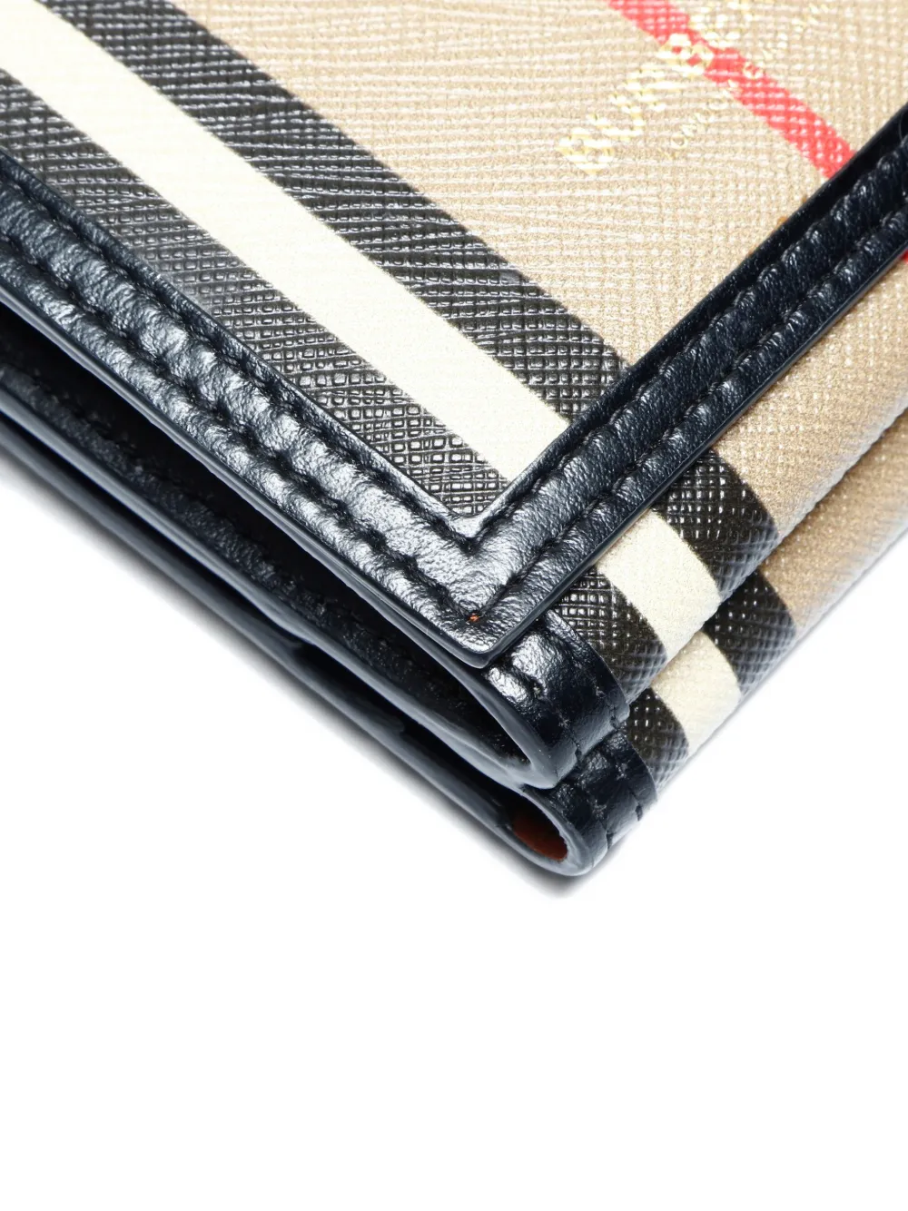 Pre-owned Burberry 2015-2025 Tartan Wallet In Neutral