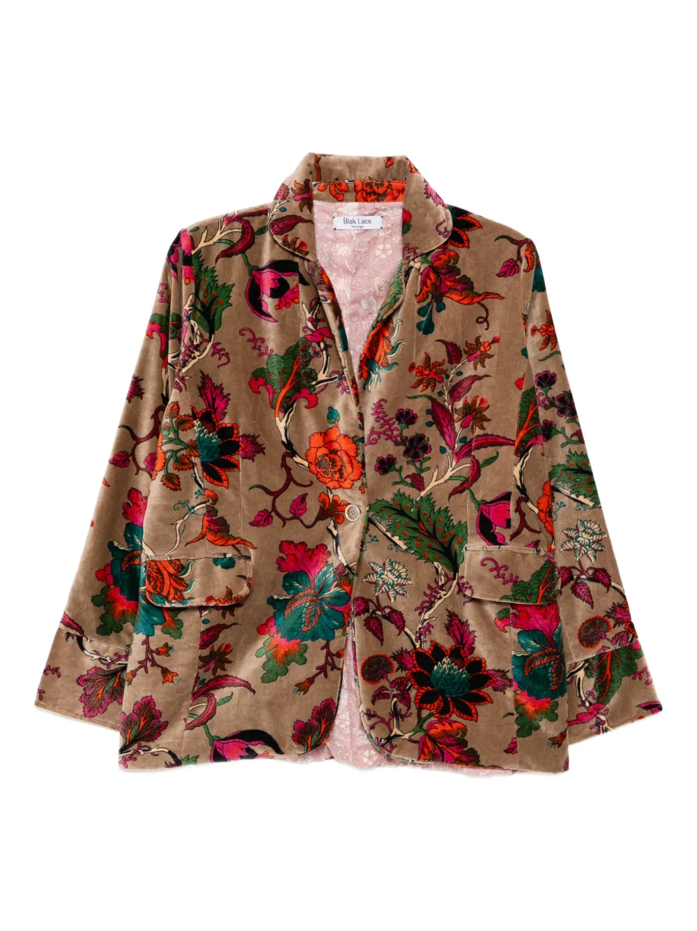 Blaklace Floral Pocket Jacket In Brown