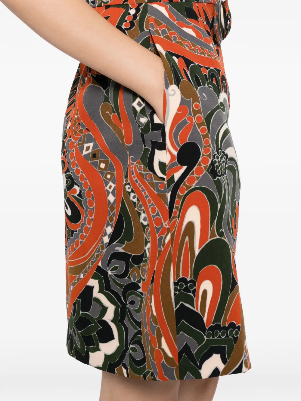 BLAKLACE Geknoopte jurk met paisley-print Oranje