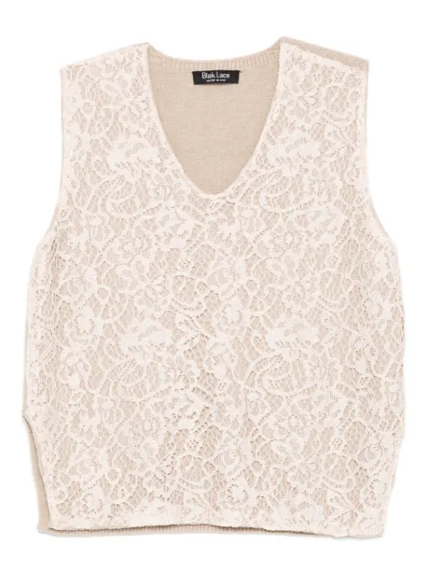 BLAKLACE lace v-neck top