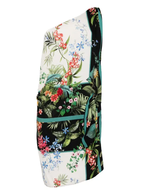 BLAKLACE one-shoulder floral-print dress