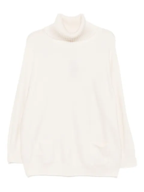 BLAKLACE roll-neck knitted top