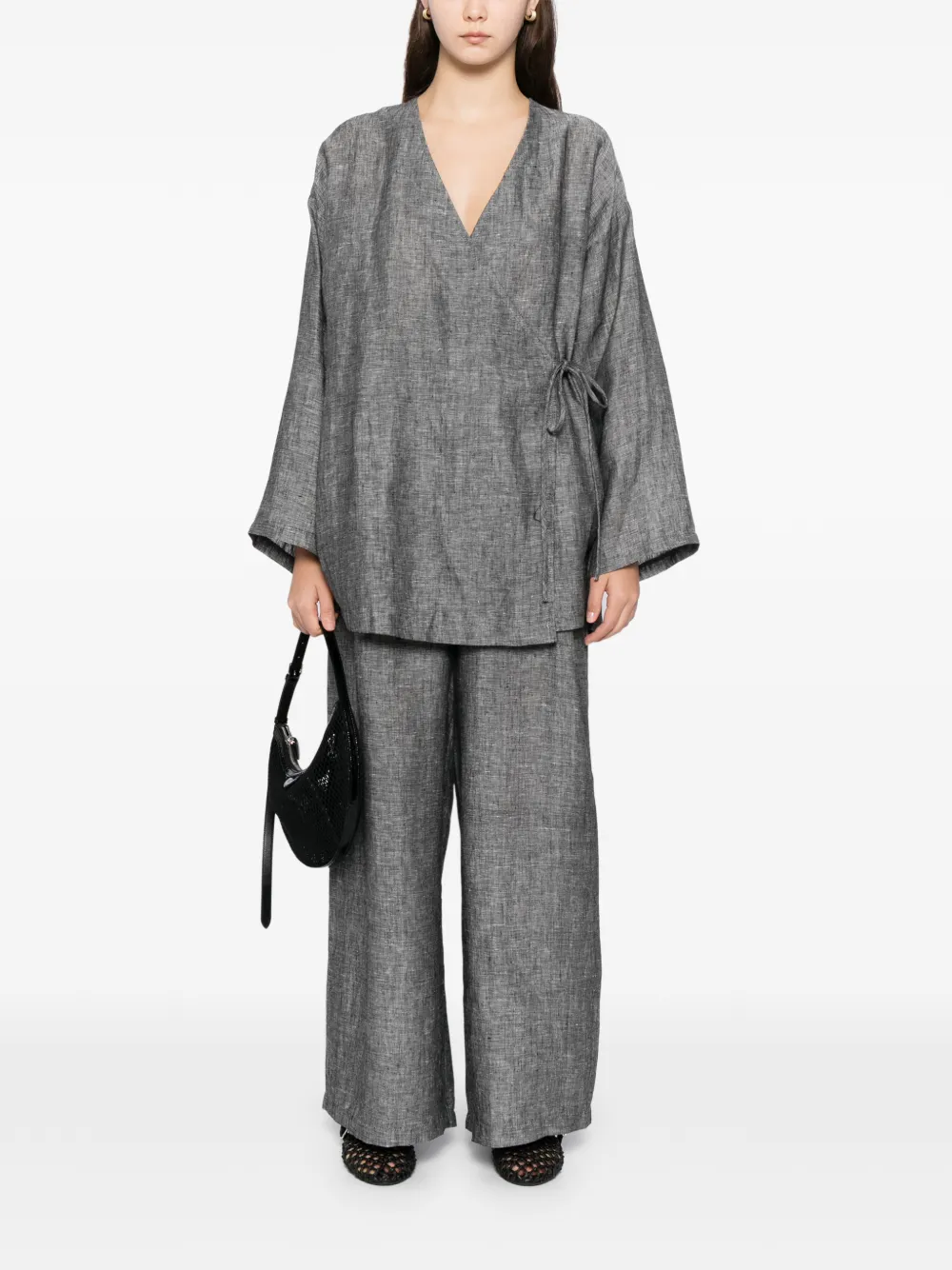 BLAKLACE Set met gestrikte taille - Grijs