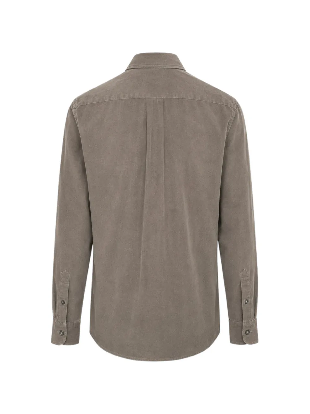 Xacus Ribfluwelen overhemd met knoopsluiting Bruin