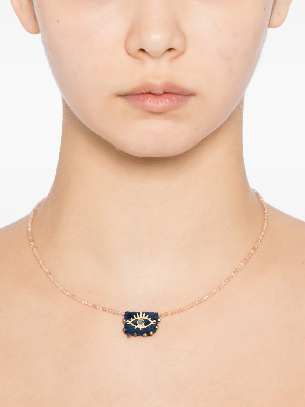 BLAKLACE Halsketting verfraaid met kralen - Roze