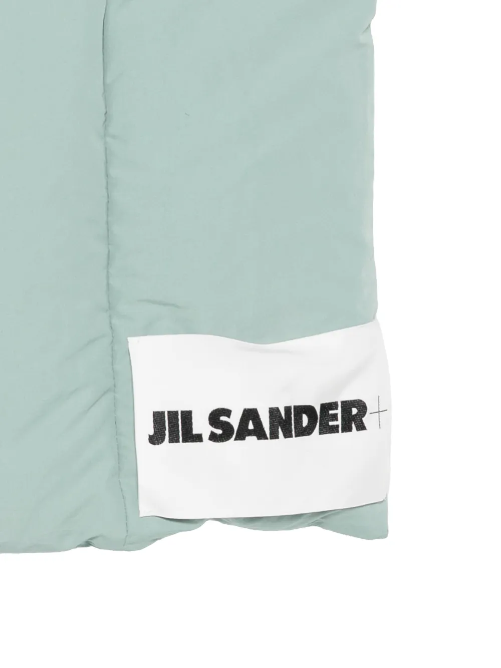 JIL SANDER+ Gewatteerde sjaal met logo Groen