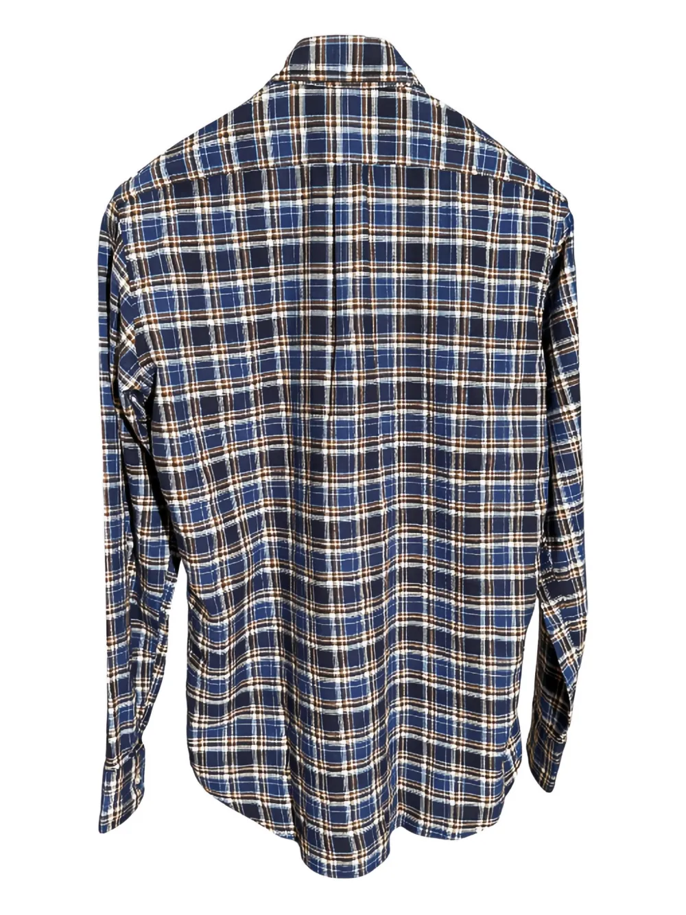 Bd Baggies Checked-pattern Shirt In Blue