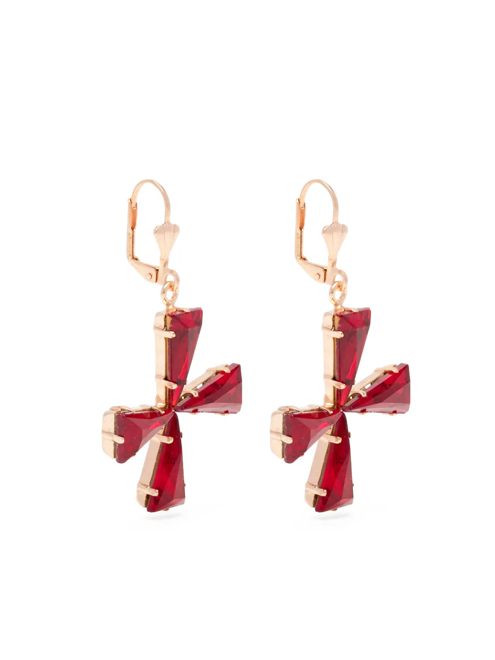 BLAKLACE Orecchini a croce - Rosso