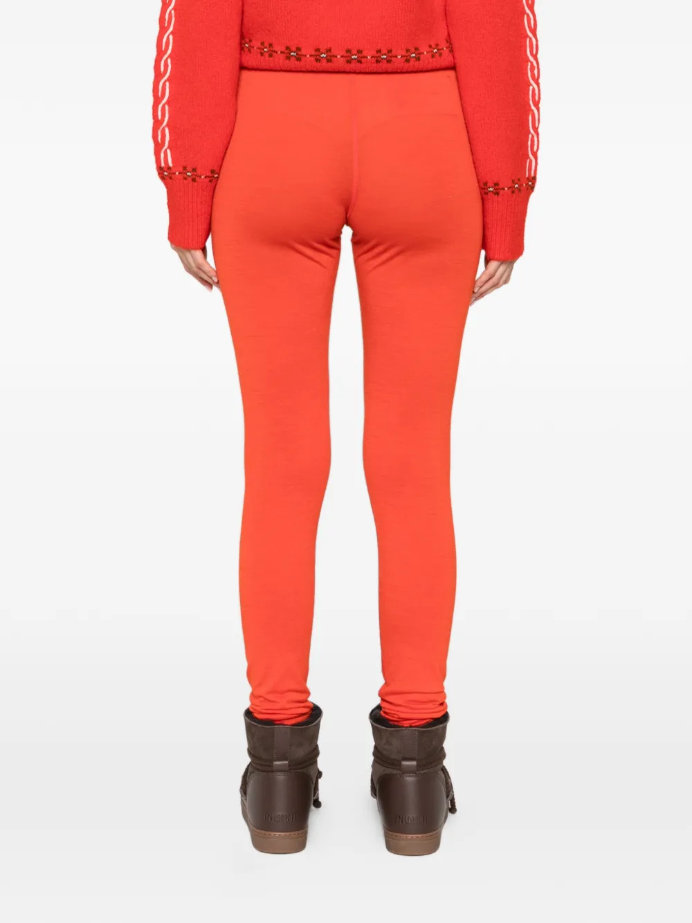 Jil Sander Broek met elastische taille en logodetail Rood