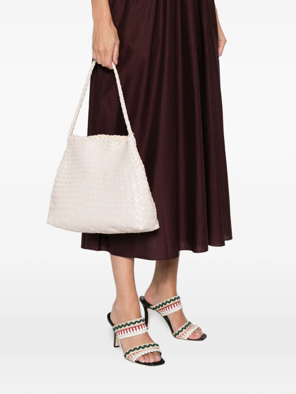 DRAGON DIFFUSION braided handle tote bag - Roze