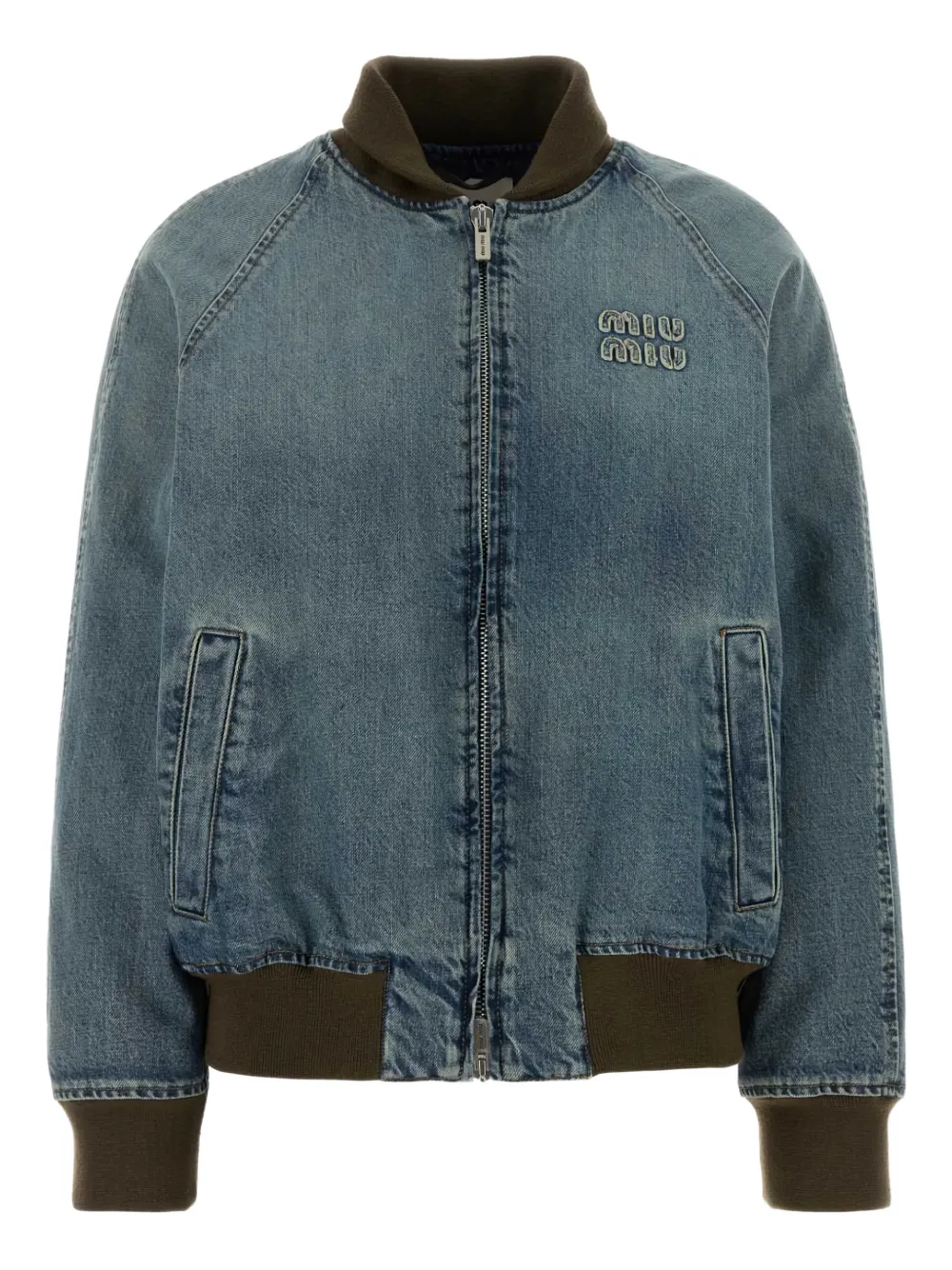 Miu Miu Denim bomber jacket | Blue | Image 1