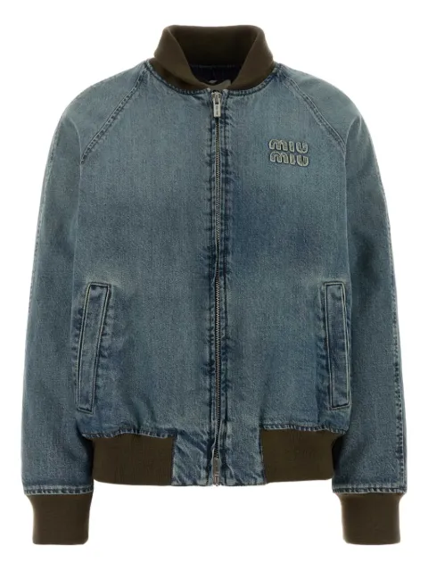 Miu Miu Denim bomber jacket