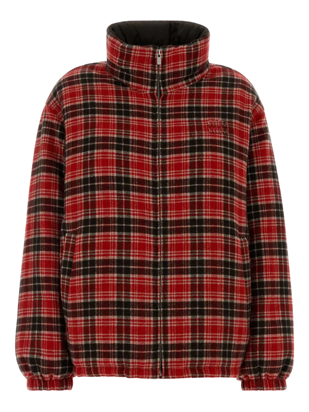 Miu Miu checked oversized coat | Red | Image 1