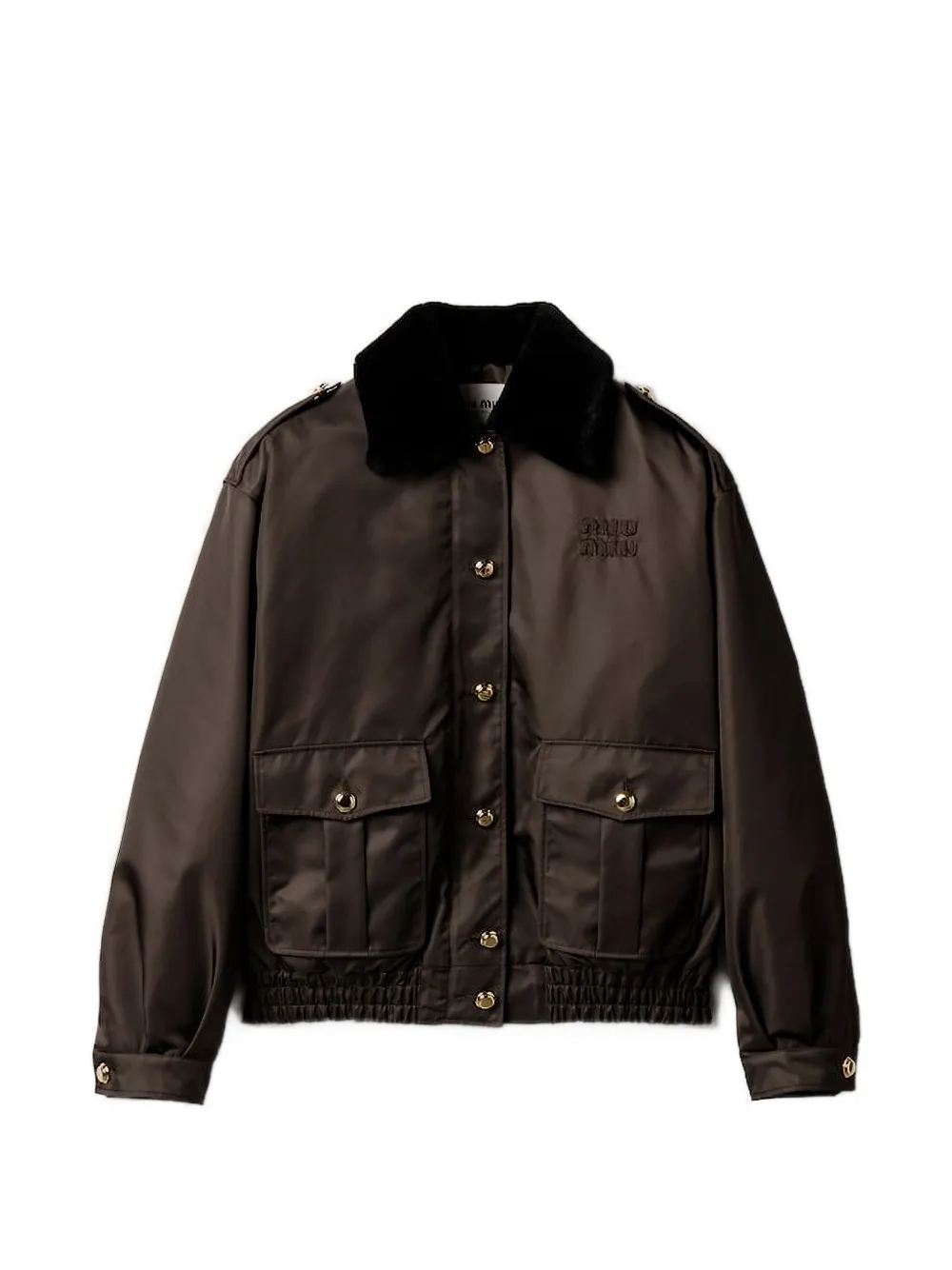 Miu Miu padded military jacket - Grün