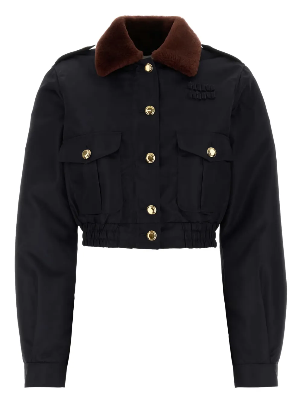 Miu Miu cropped jacket | Schwarz | Image 1