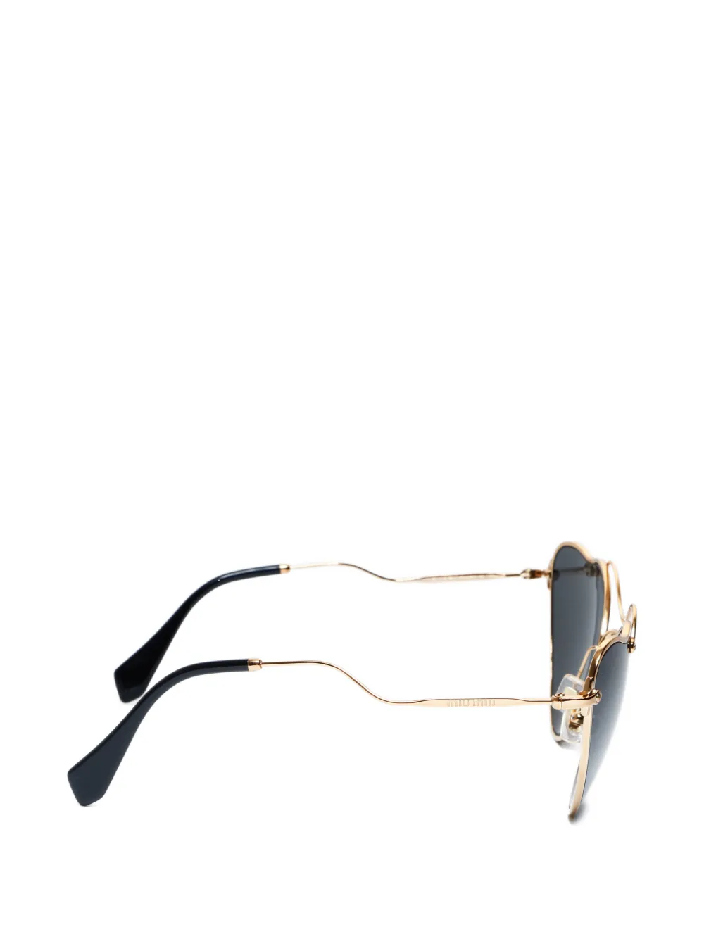 MIU MIU Pre-owned 2010-2020 Heart-frame Sunglasses In Gold