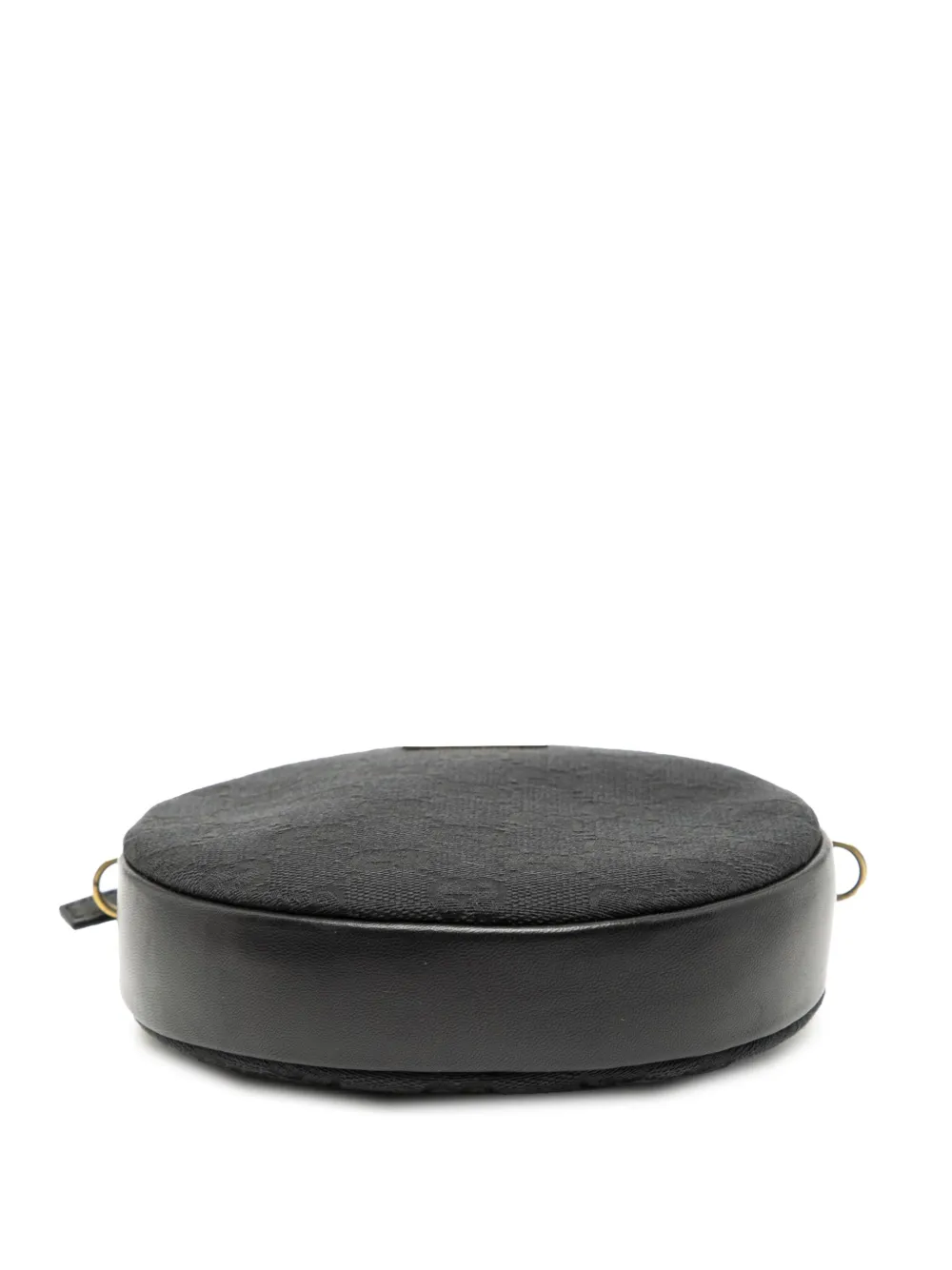 Pre-owned Gucci 2000-2015 Gg Canvas Round Crossbody Bag In Black