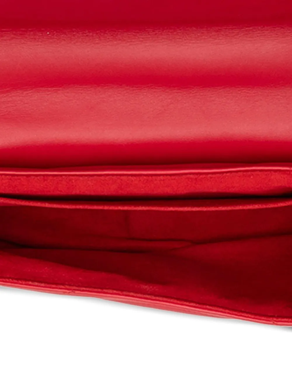 Pre-owned Louis Vuitton 2019 New Wave Chain Bag Mm Satchel In Red