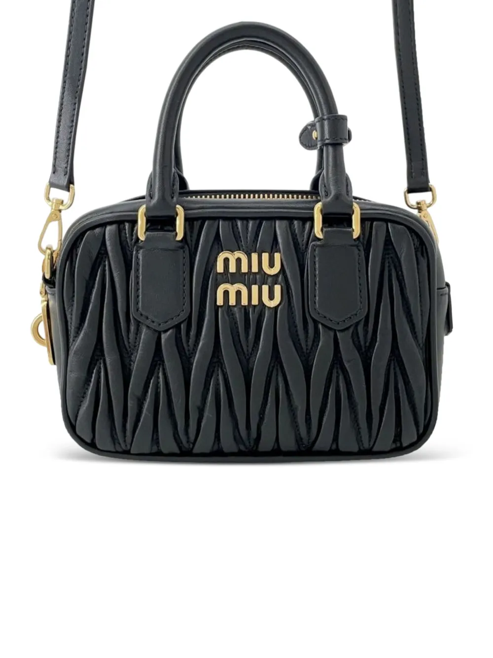 Miu Miu Pre-Owned 2021-2025 Matelasse Nappa Arcadie satchel | negro | Image 1