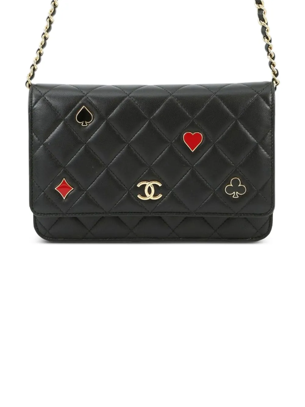 CHANEL Pre-Owned 2021 CC Quilted Lambskin Coco Casino Wallet On Chain