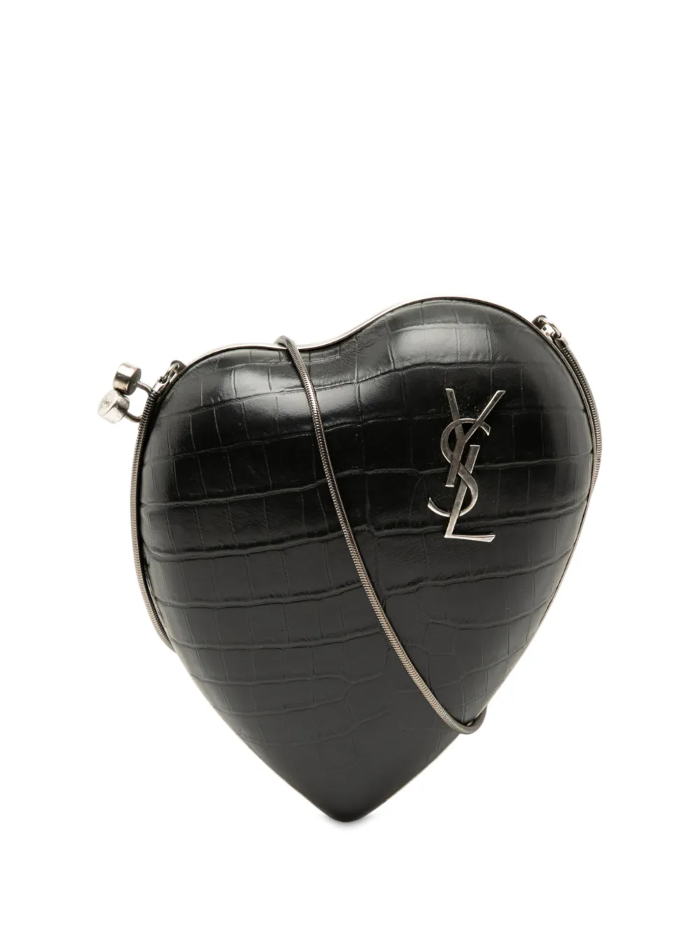 Saint Laurent Pre-Owned 2016 Crocodile Embossed Calfskin Love Box