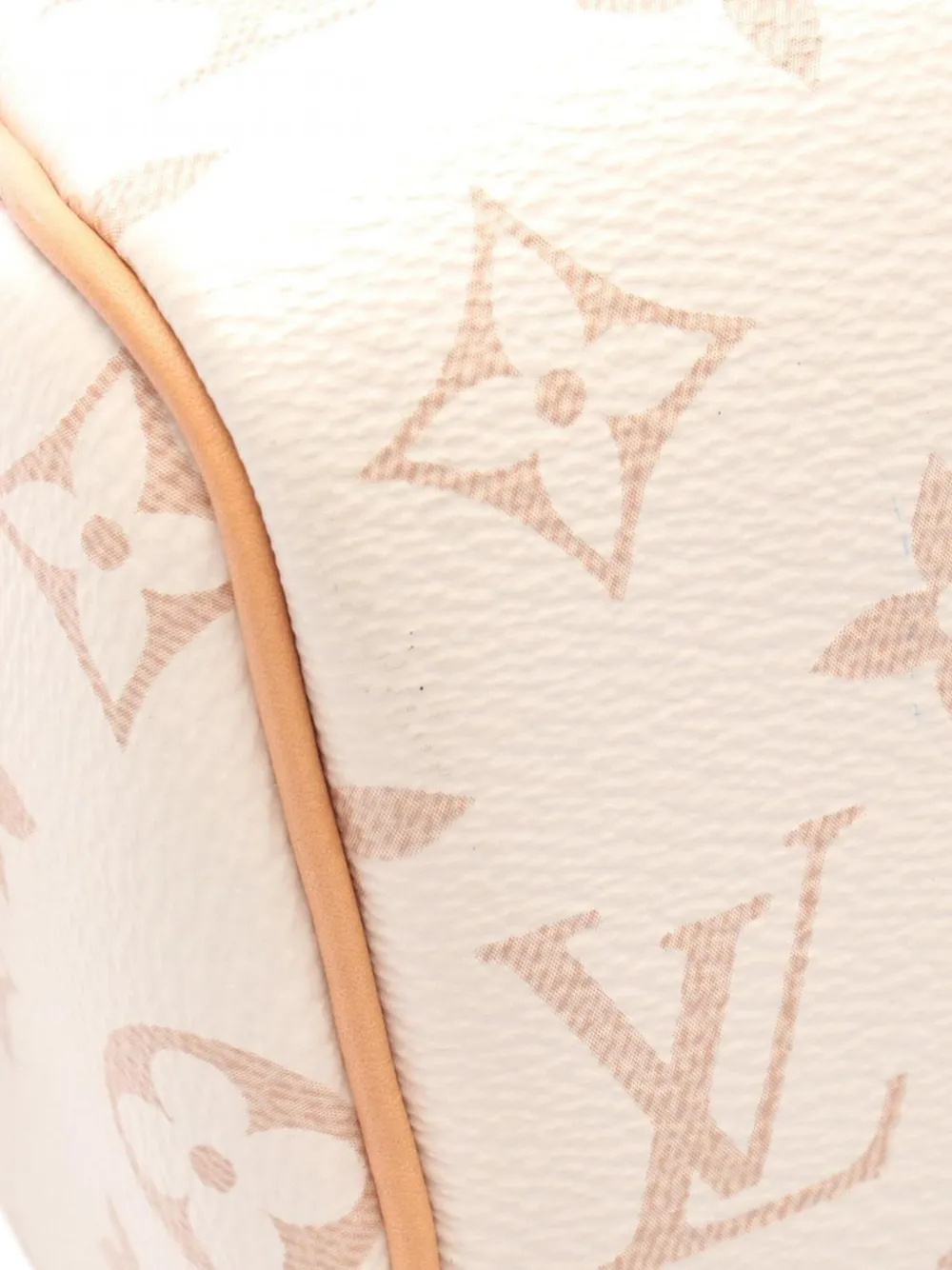 Pre-owned Louis Vuitton 2021-2025 Monogram Dune Speedy Bandouliere 20 Satchel In White